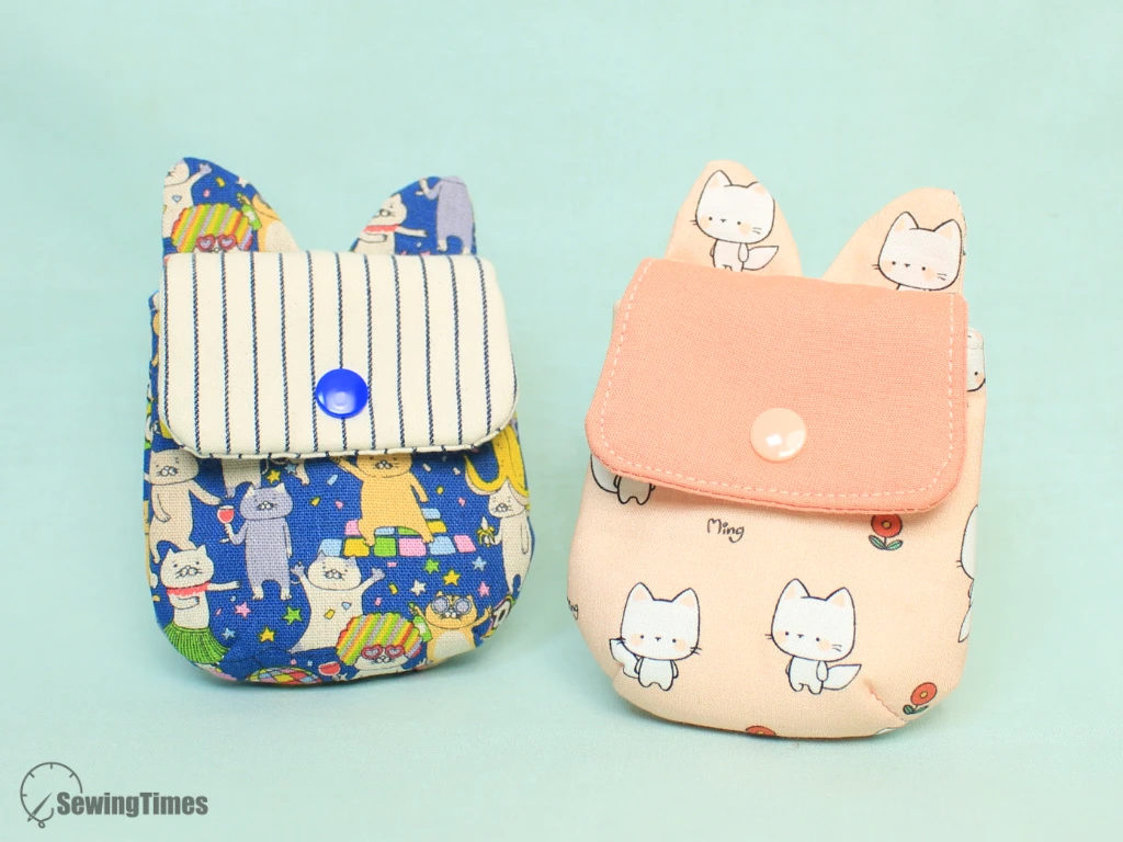 Read more about the article Free Pattern!! Cute Cat Pouch Easy Sewing Tutorial | Coin Purse Making