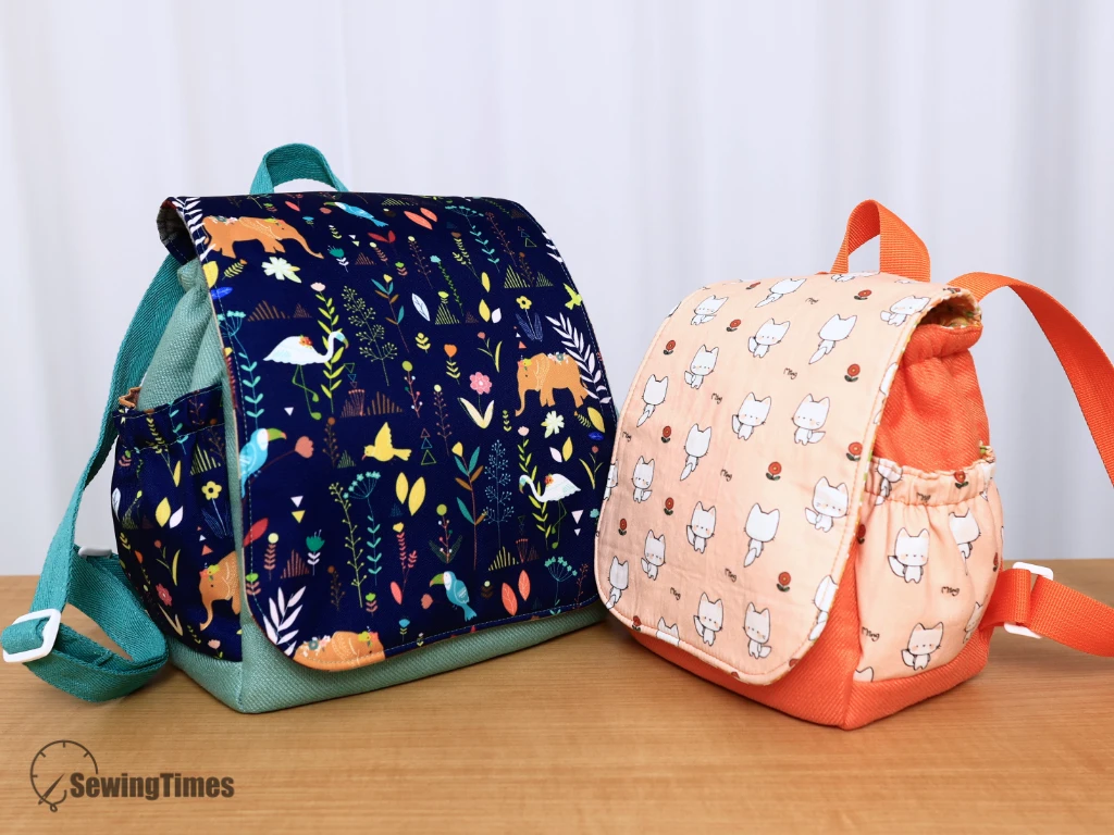 Read more about the article How to Sew an Easy Kids Backpack in 2 Sizes | Pebble Kids Backpack
